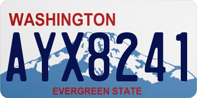 WA license plate AYX8241