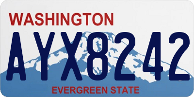 WA license plate AYX8242