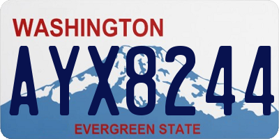 WA license plate AYX8244