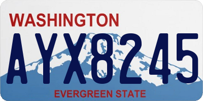 WA license plate AYX8245