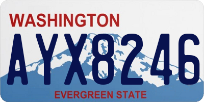 WA license plate AYX8246