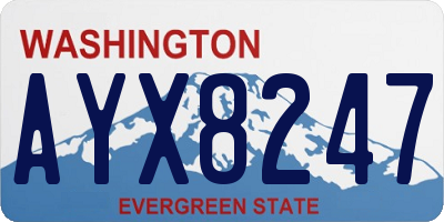 WA license plate AYX8247