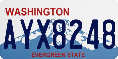 WA license plate AYX8248