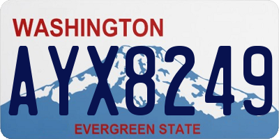 WA license plate AYX8249