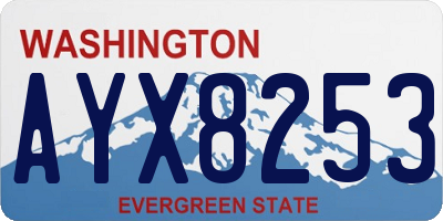 WA license plate AYX8253