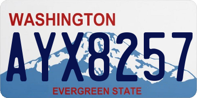 WA license plate AYX8257