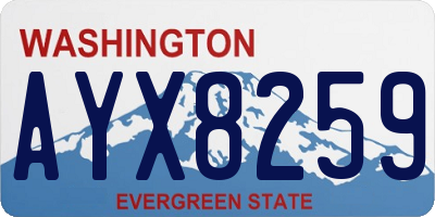 WA license plate AYX8259