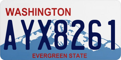 WA license plate AYX8261