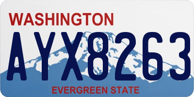 WA license plate AYX8263