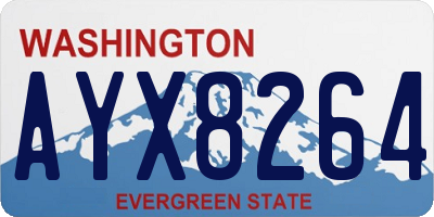 WA license plate AYX8264