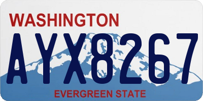 WA license plate AYX8267