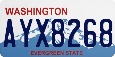 WA license plate AYX8268