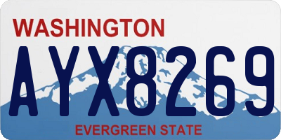 WA license plate AYX8269