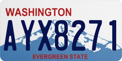 WA license plate AYX8271