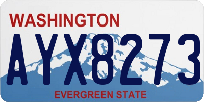 WA license plate AYX8273