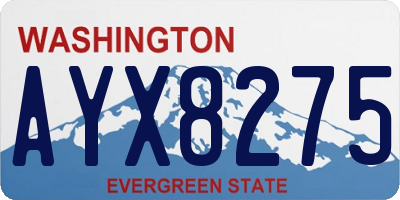 WA license plate AYX8275