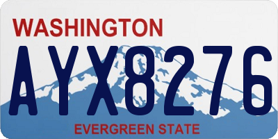 WA license plate AYX8276