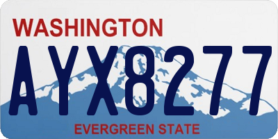 WA license plate AYX8277