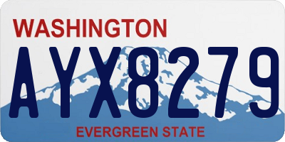 WA license plate AYX8279