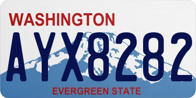 WA license plate AYX8282