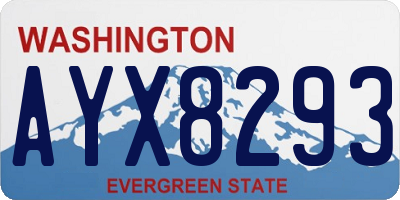 WA license plate AYX8293