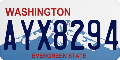 WA license plate AYX8294