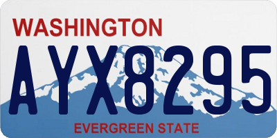 WA license plate AYX8295