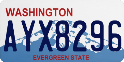 WA license plate AYX8296