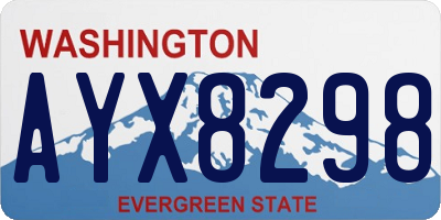 WA license plate AYX8298