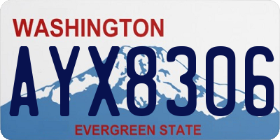 WA license plate AYX8306