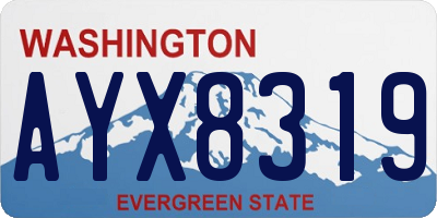 WA license plate AYX8319