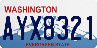 WA license plate AYX8321