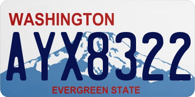 WA license plate AYX8322