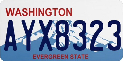 WA license plate AYX8323