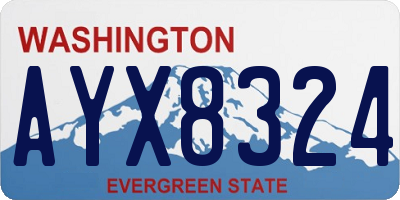 WA license plate AYX8324