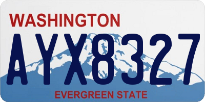 WA license plate AYX8327