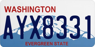 WA license plate AYX8331