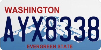 WA license plate AYX8338