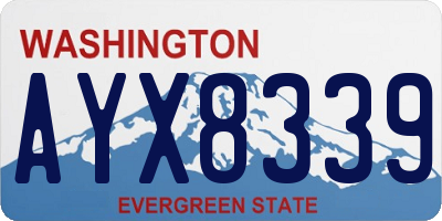 WA license plate AYX8339