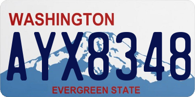 WA license plate AYX8348