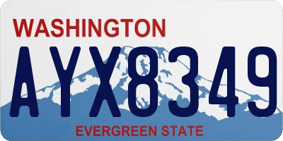 WA license plate AYX8349