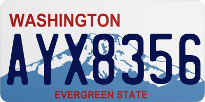 WA license plate AYX8356