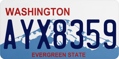 WA license plate AYX8359