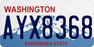 WA license plate AYX8368