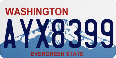 WA license plate AYX8399