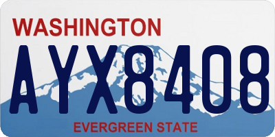 WA license plate AYX8408