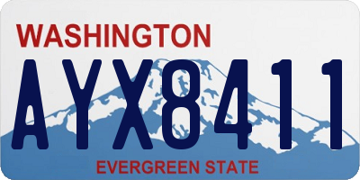 WA license plate AYX8411