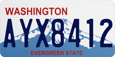 WA license plate AYX8412