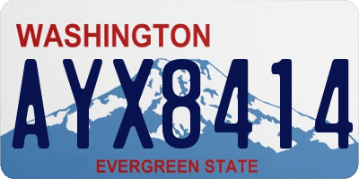 WA license plate AYX8414