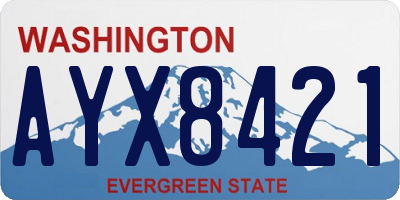 WA license plate AYX8421